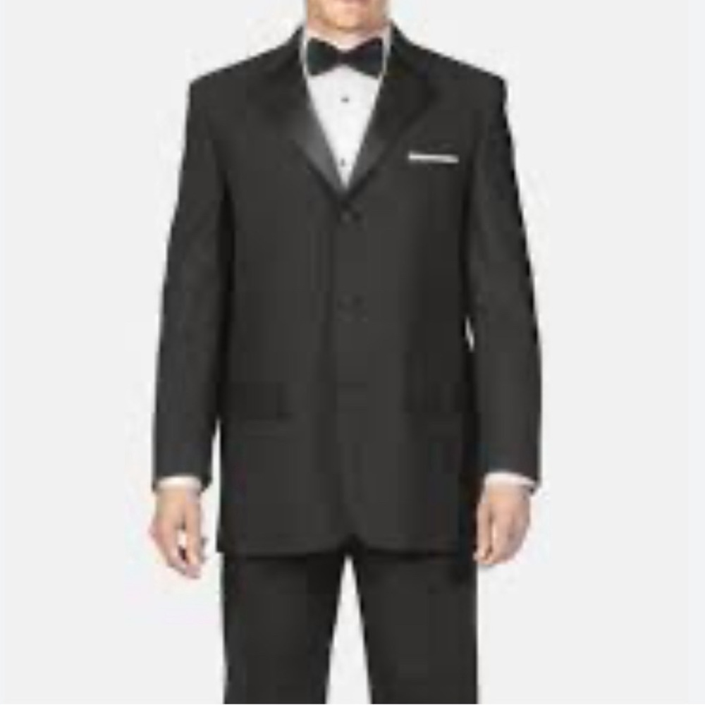 Men’s 3-piece Coppley tuxedo. Size 42 TALL.